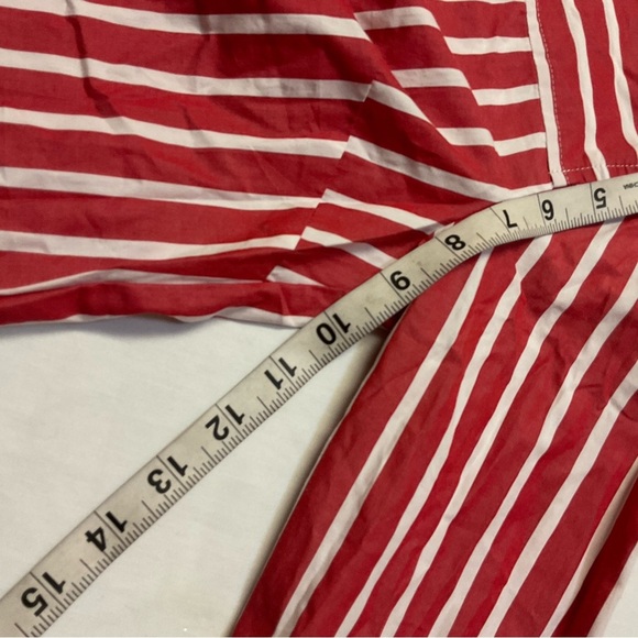 J. Crew Red and White Striped Button Down Shirt - Picture 10 of 12